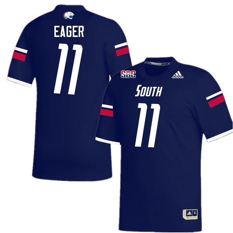 #11 Anthony Eager South Alabama Jaguars Jerseys,College Football Uniforms,Apparels Stitched-Navy